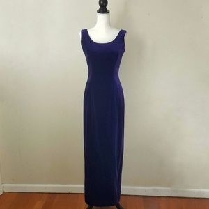 Vintage Watters and Watters Purple Velvet Dress